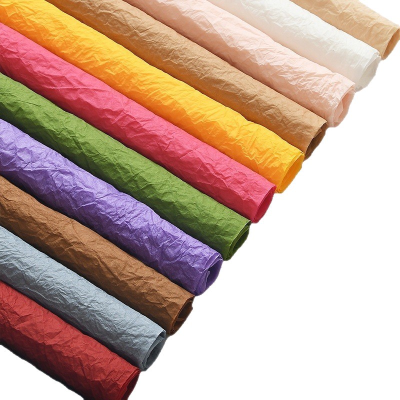 Papel Xuenai engrosado fácil conformación material de la tienda de flores Patrón de piedra ramo de flores papel de embalaje papel plisado amasando a mano papel de embalaje