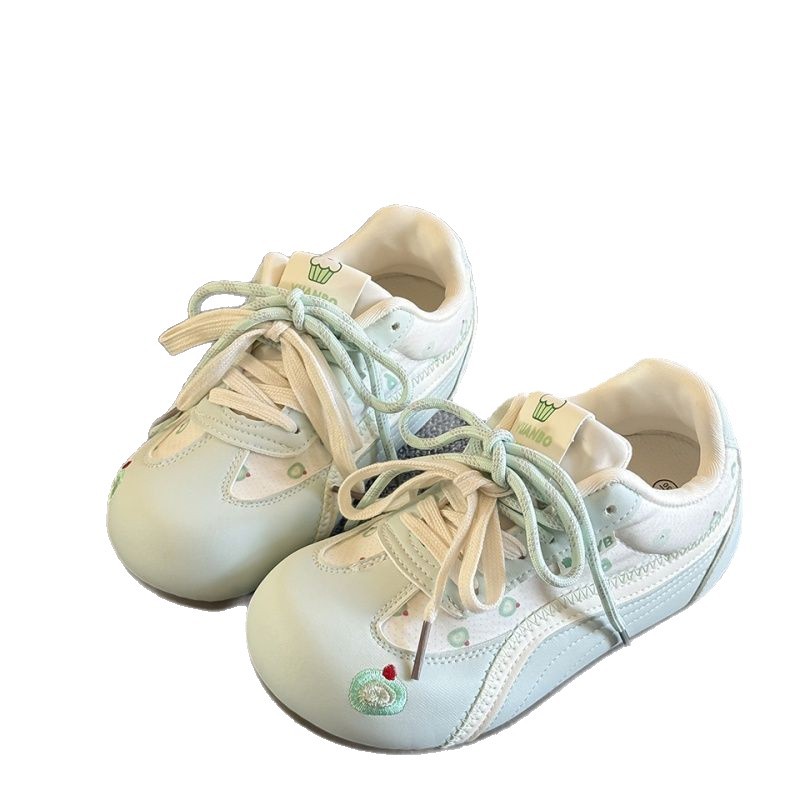 Dulce viento del campus oso zapatos de entrenamiento de primavera y otoño 2025 muñeca de alto valor de cara zapatos casuales de skate en zapatos blancos versátiles