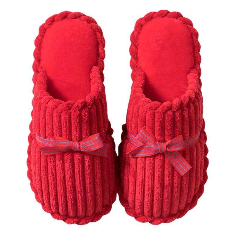 Бенмингнийские хлопковые тапочки мужские зимние домашние для свадьбы жениха новогодние праздничные красные для пары домашних женщин