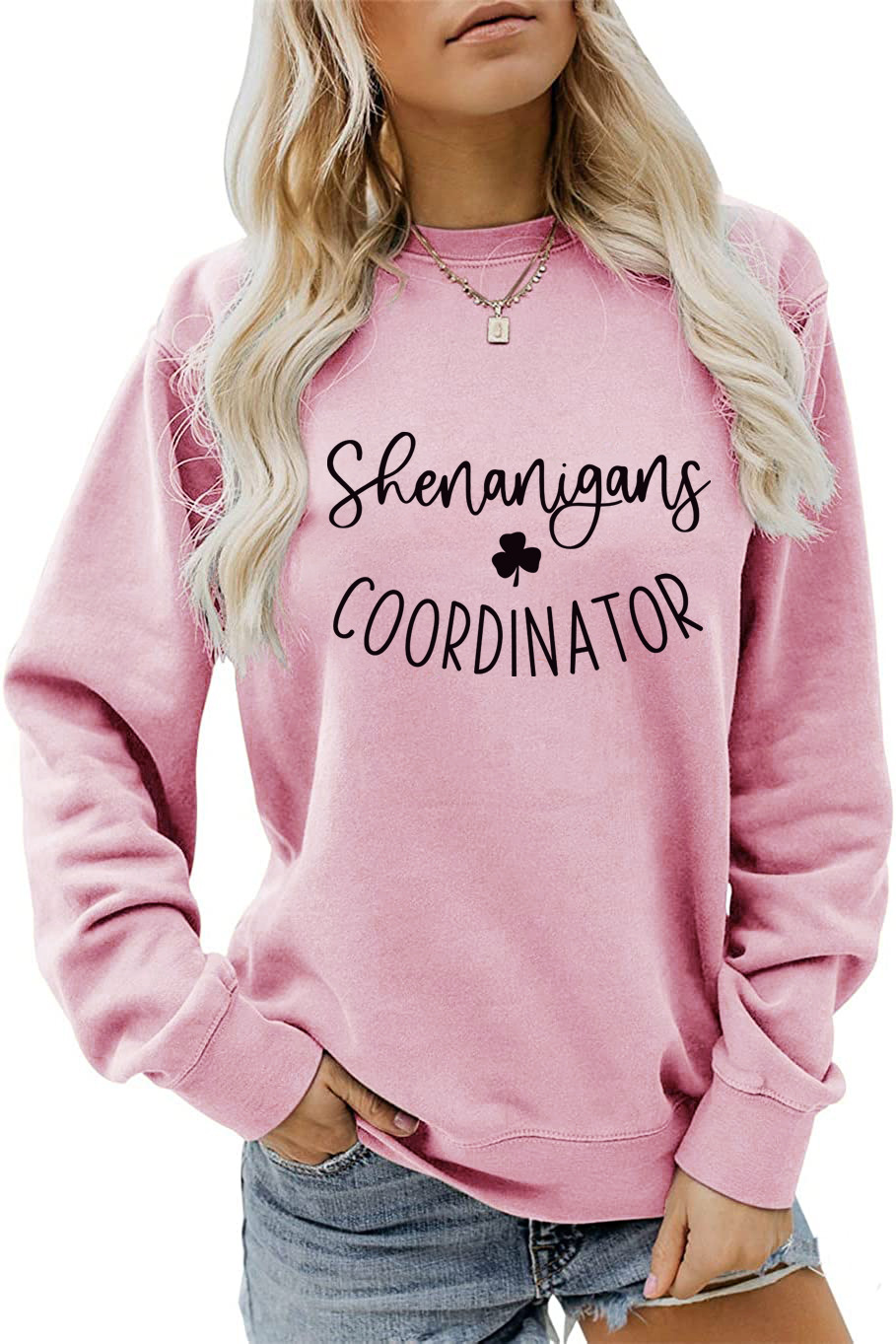 420g Weight Long Sleeve Sleeve Length Pullovers Placket Type Regular Sleeve Sleeve Type Cotton Fabric Type Regular Top Length Hoodie Tops Type Daily Occasion Round Neck Neckline Loose Fit Type St. Patrick Festival Shamrock, Letter Pattern Spring, Autumn Season Women's Gender Casual, Streetwear Style Women's Hoodies Long Sleeve Casual Streetwear Shamrock Letter 13