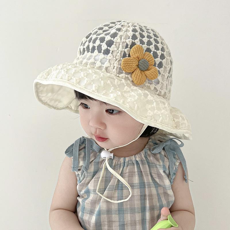 Sombrero de sombrilla para bebé Sombrero de pescador delgado de verano Alero grande protector solar para bebé transpirable Sombrero de lavabo para bebé súper lindo