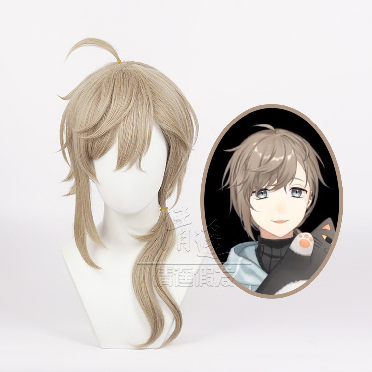 Btuber Ye Shi cos wig long hair leaf hair leaf hair mask kanae Rainbow Club virtual anchor