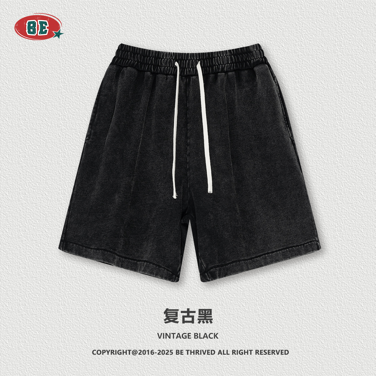 Pantalones Cortos Deportivos Lavados de Algodón