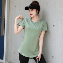 Professional yoga wear for women, short-sleeved summer new Pilates top, exercise running training fitness T-shirt for large sizes