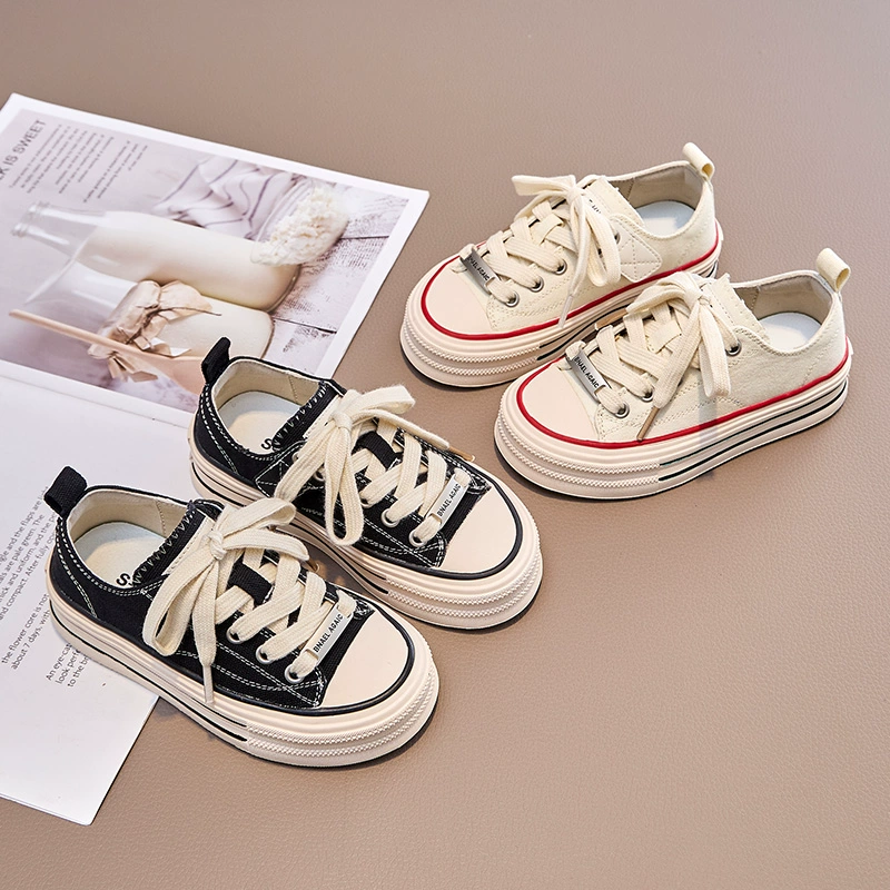 Обувь для девочек 2025 новый летний детский дышащий холст обувь для мальчиков спортивная обувь для девочек