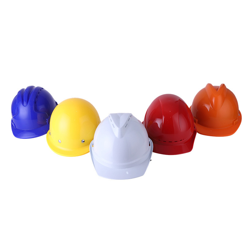Casco de construcción transpirable en forma de V engrosado ABS casco de verano impreso casco de seguridad del sitio de construcción