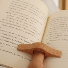 実木圧書器クロスボーダー読書指環片手読書神器木造ブックマークケヤキ圧書指ボタン
