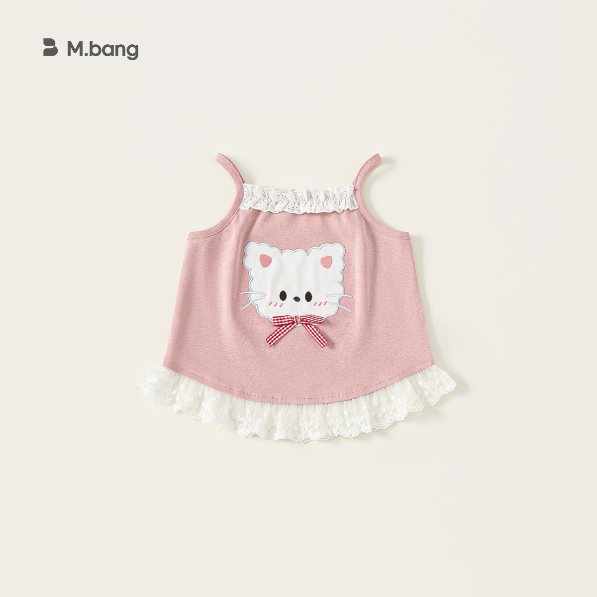 Youbao ropa para niños 2025 nuevos tops de verano para niños con encaje y tirantes de lazo fino para niñas
