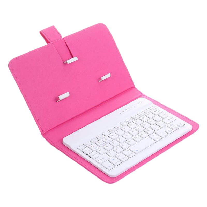 Caja de cuero del teclado de Bluetooth del teléfono móvil caja protectora del teclado inalámbrico tres-sistema dos-en-una caja del teléfono móvil IPADHW Bluetooth conveniente