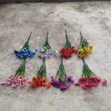 跨境亚马逊春草紫罗兰 塑料假花 防紫外线仿真花家居婚庆装饰户外