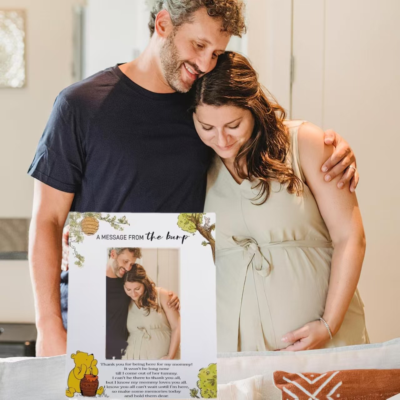 Venta caliente transfronteriza marco de fotos de madera lindo oso bebé foto conmemorativa marco de decoración de la habitación