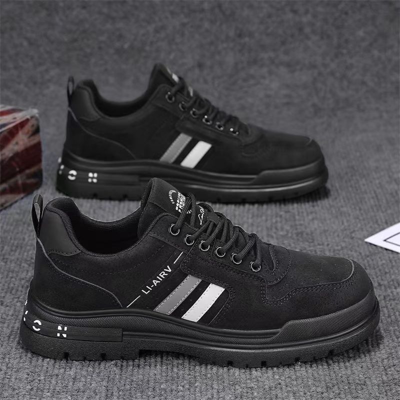Zapatos de hombre 2026 nuevo sitio de construcción de primavera trabajo ocio zapatos de patina para trabajar zapatos antideslizantes y resistentes al desgaste para hombres