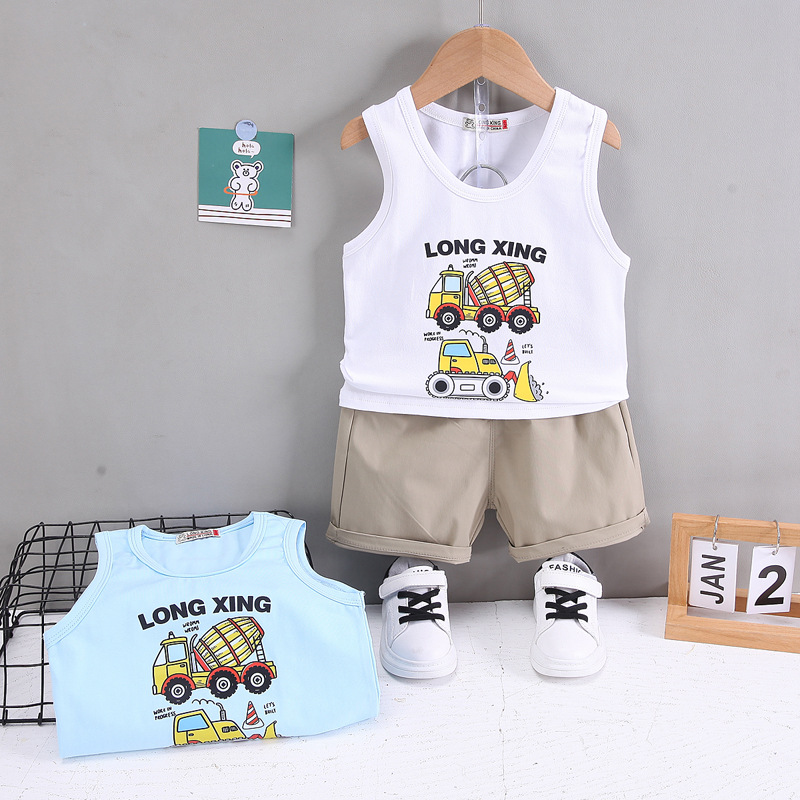 Casual Cartoon Cotton Boys Clothing Sets display picture 1