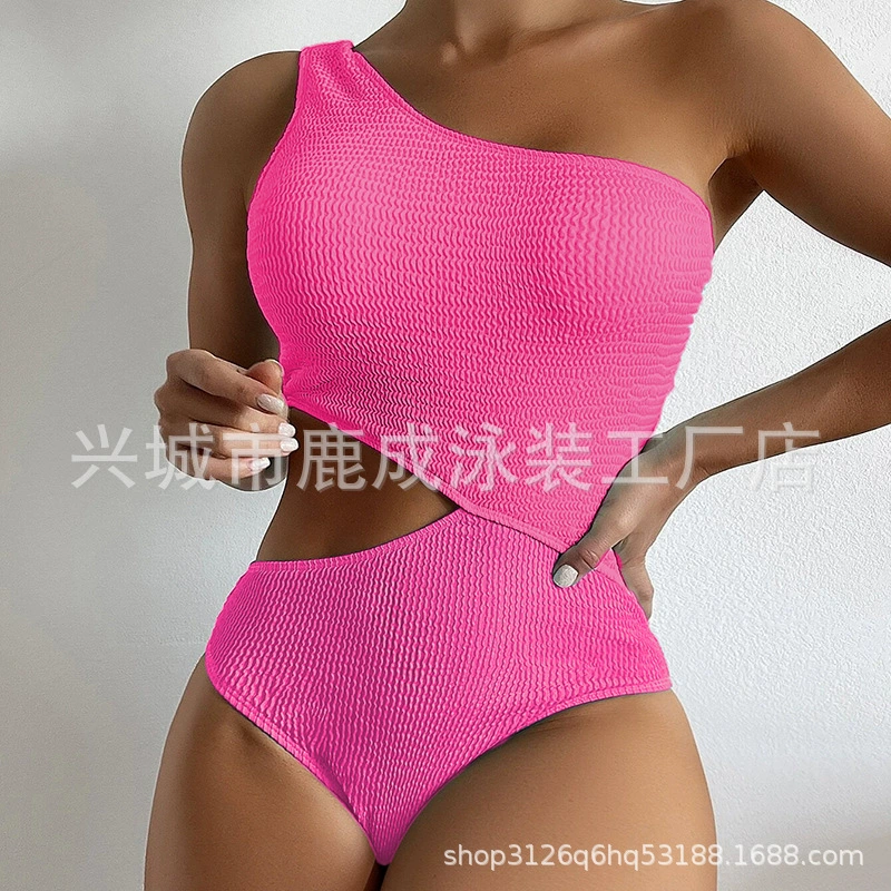 2024 монокупальник женский консервативный весенний одно плечо купальник BIKINI Купальник хлоростойкий