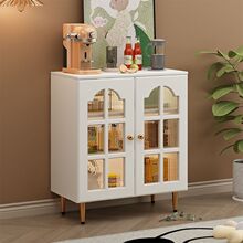 玻璃门餐边边柜家用板式客厅欧式储物柜现代简约厨房碗柜收纳新款