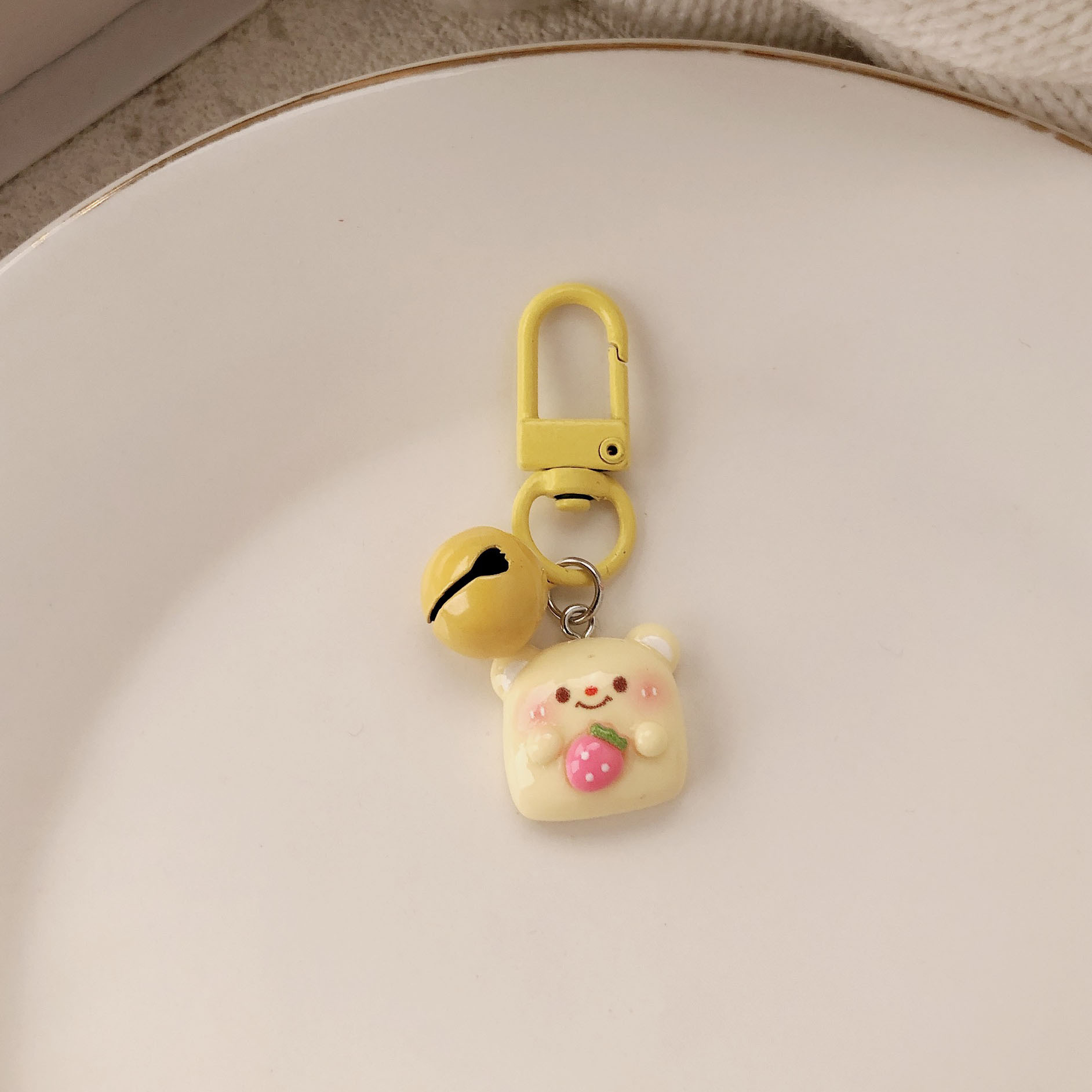 Llavero de oso airpods funda protectora colgante de carcasa para auriculares colgante de carcasa de teléfono móvil de bricolaje colgante de cadena joyería llave