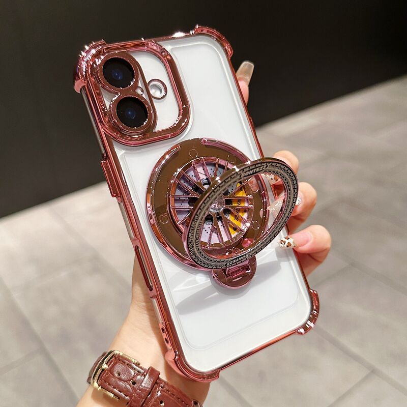 iPhone17 落下防止携帯電話ケース Apple 16promax ジャイロ磁気吸引 15 スタンド四隅エアバッグジャケットに適しています|undefined