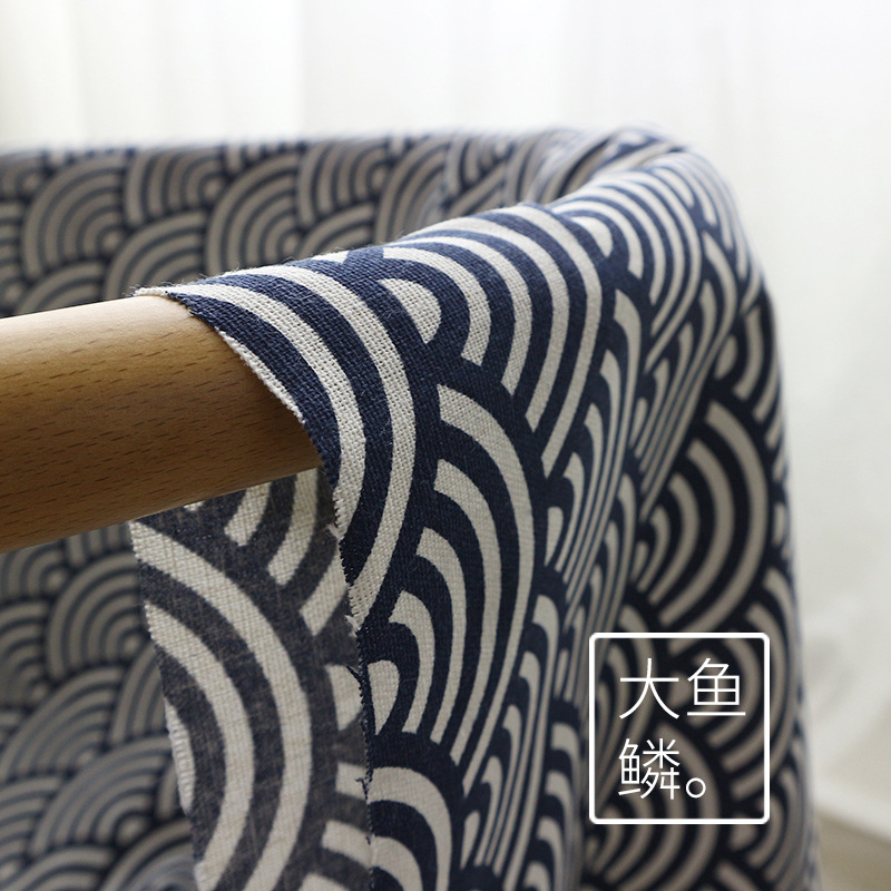 tela de lino de algodón tela de mesa cortina tela de tela de tela sofá tela hecha a mano procesamiento de tela