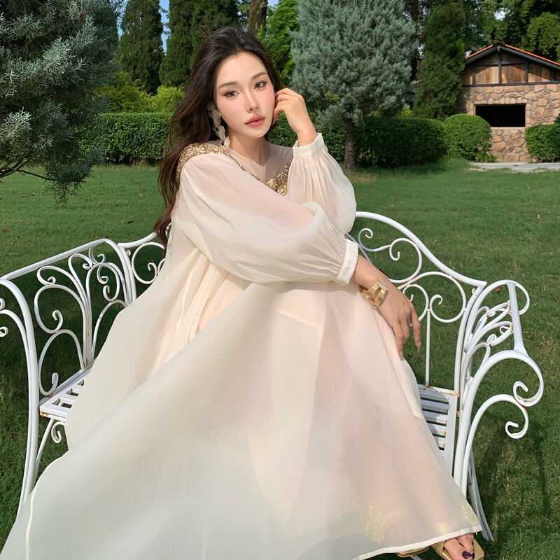 Gentle Style Sequin Patchwork Dress for Women, 2026 Summer Trendy Item, New Long Dress with a Variety of Styles