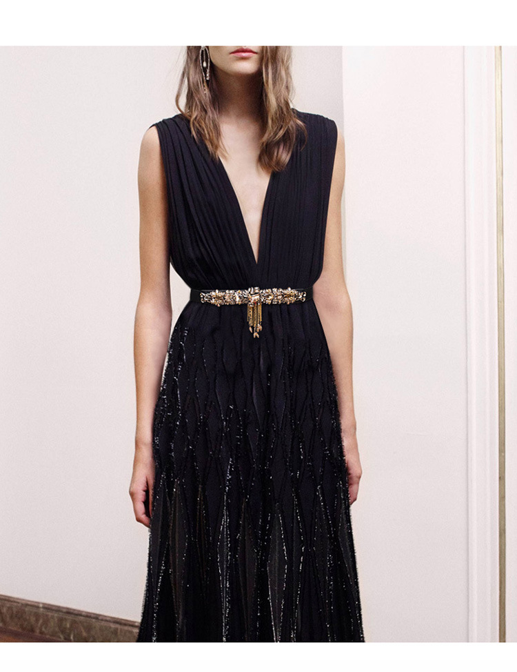 62g Weight Banquet Occasion Alloy Material Women's Fine Decorative Dress Belt Inlaid Rhinestone Fashion Girdle Wholesale