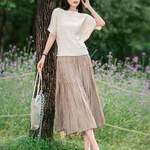 半身裙2025新款女夏天轻奢高级感三宅a型中长裙子大码 女装百褶裙