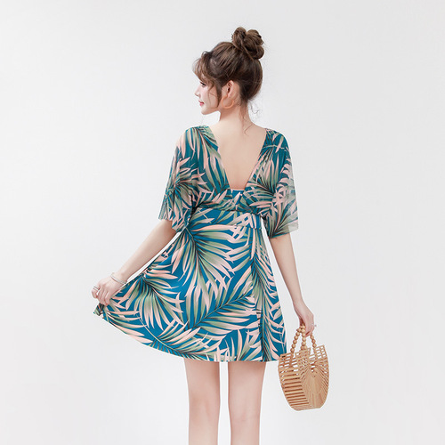  New Arrival Women's One-Piece Swimsuit: Fashionable, Modest Design—Perfect for Covering the Belly, Slimming Effect, High Waist, with Underwire Support, Ideal for Beach Vacations