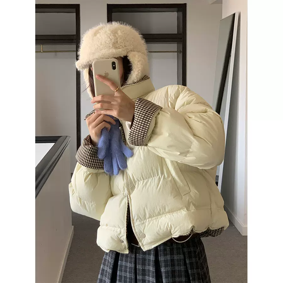 黄峥韩系小个子短款加厚棉服女冬季新款休闲保暖面包服外套541105