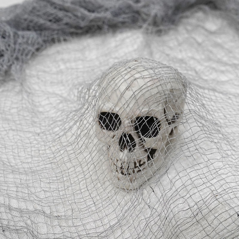 Halloween rover gran red fiesta decoración de malla negra casa embrujada rasgada vestido de fiesta ghost gauze colgante tela de malla