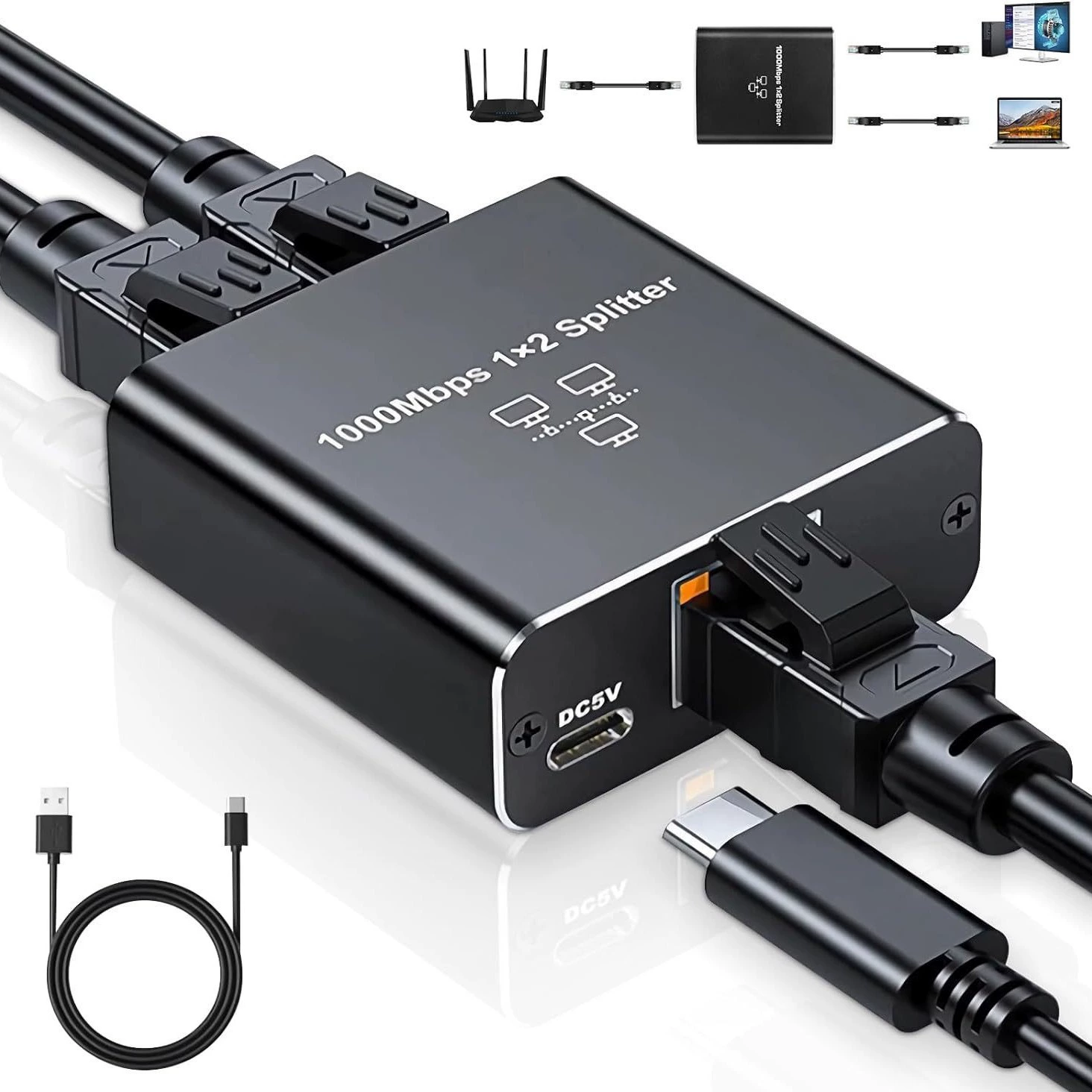 RJ45 Гигабитный сетевой распределитель сетевой кабель 1 мин 3 широкополосный сетевой маршрут