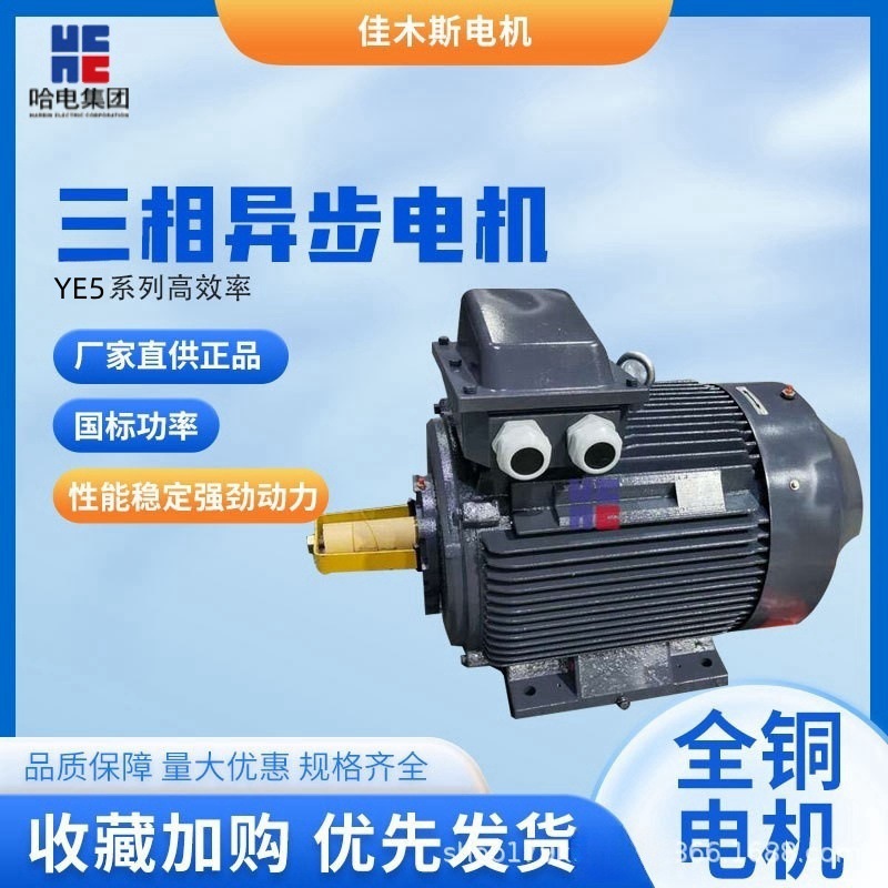 佳木斯YE5系列超高效率三相异步电动机4极1400转全铜电机380V