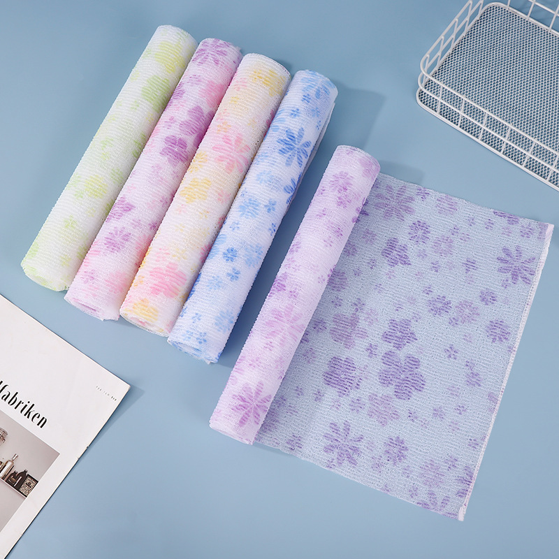 Printed Bath Towel Nylon Strong Bath Towel Exfoliating Long Korean-Style Back-Free Foam Bath Towel Pull-Back Towel Printed Bath Towel Nylon Strong Bath Towel Exfoliating Long Korean-Style Back-Free Foam Bath Towel Pull-Back Towel
