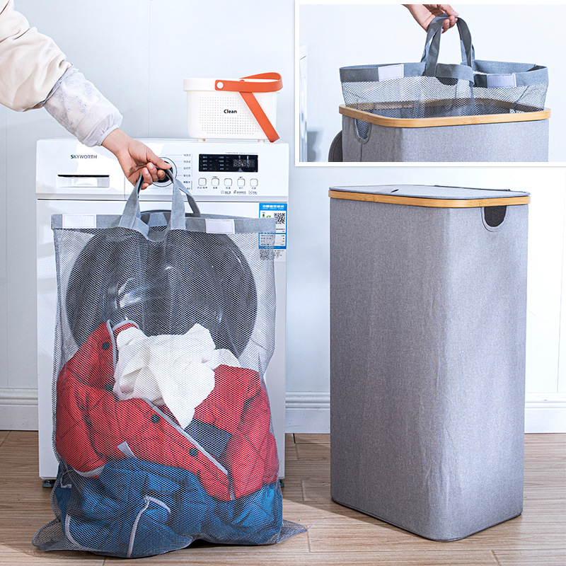 Cesta de ropa sucia Cesta de almacenamiento de ropa sucia simple Cesta de ropa sucia plegable japonesa para el hogar Cesta de almacenamiento de ropa impermeable