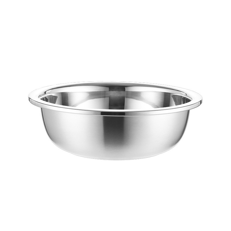 厚みのある 304 ステンレス鋼の洗面器家庭用食堂キッチンバケツ洗面器と洗面器ラウンド 201 ギフト洗面器|undefined