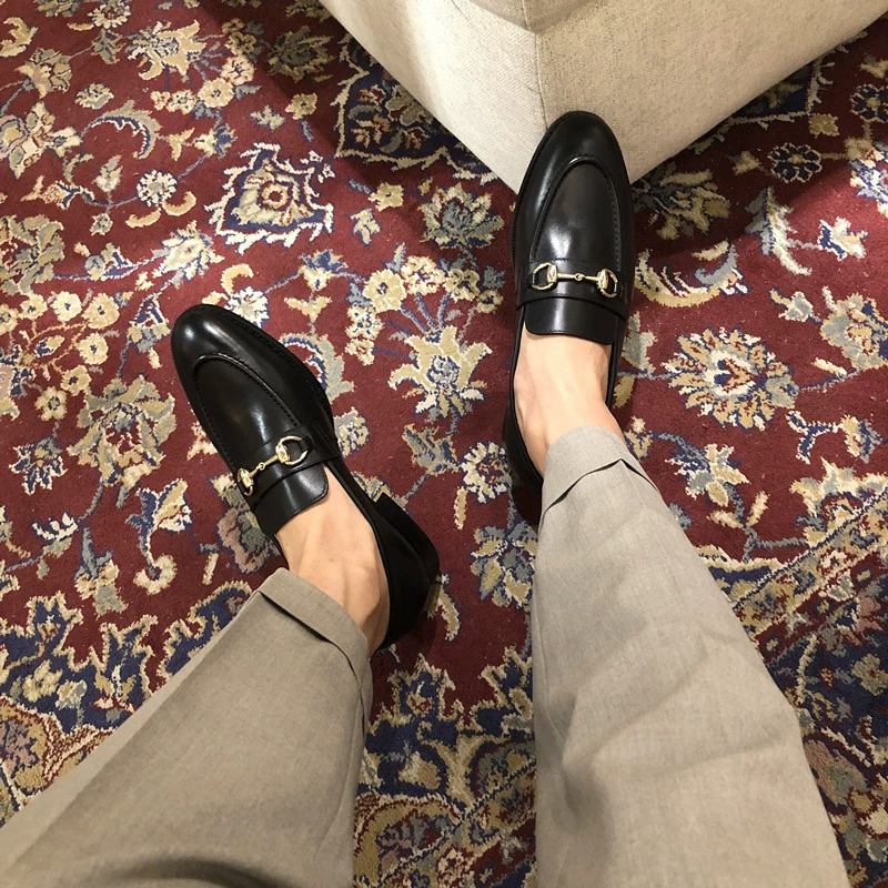 Весенние британские лоферы, мужская кожаная повседневная обувь, мужская деловая официальная обувь, мужские туфли без шнуровки