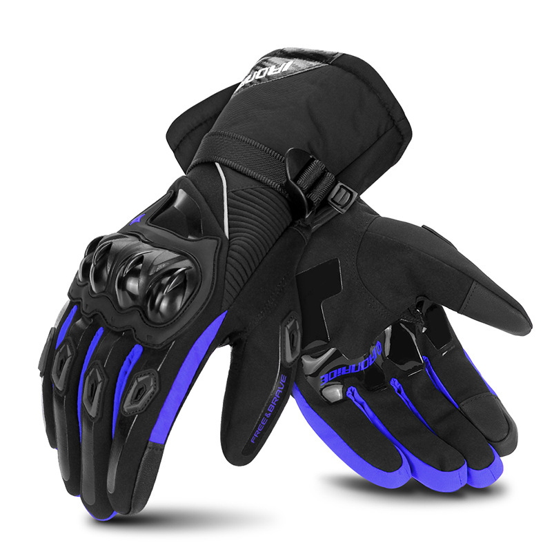 Guantes de Motociclismo IRONRIDE, Guantes Deportivos para Exteriores con Carcasa Rígida, Pantalla Táctil, Cálidos, Transpirables y Anti-caídas