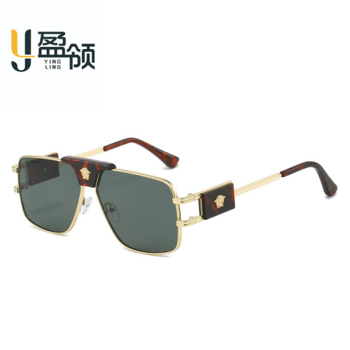 New metal driving sunglasses cross-border fashion sense foreign trade glasses anti-glare European and American style retro sunglasses