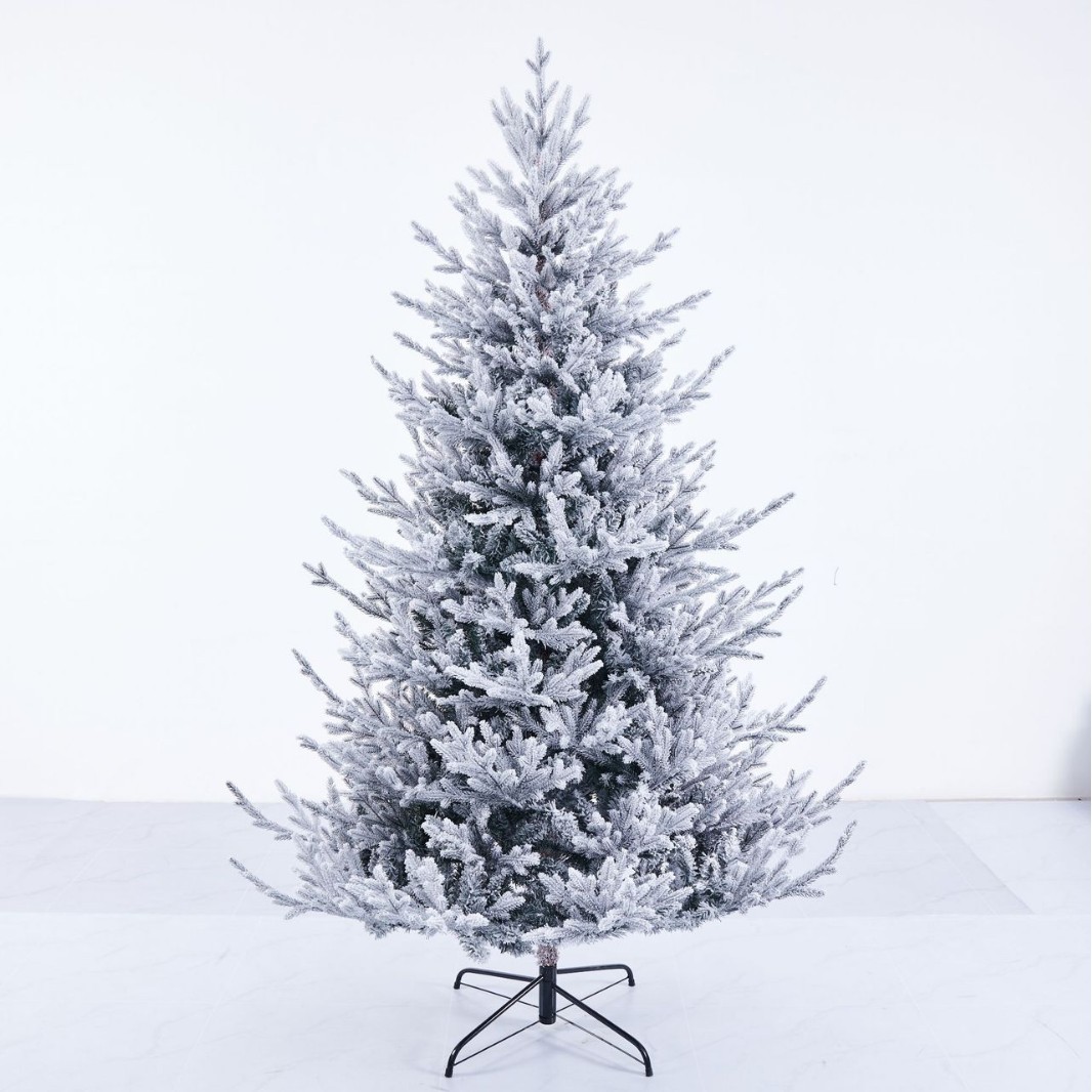 Una variedad de 1.5 - 2.4m árbol de Navidad flocado mixto para el hogar gran árbol de flocado decoración de Navidad