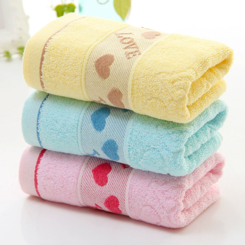 Оптовые хлопковые полотенца для защиты труда и льгот, жаккардовый узор «персиковое сердце», утолщенные, впитывающие, для уборки, полотенца для свадебных подарков, с возможностью нанесения логотипа.