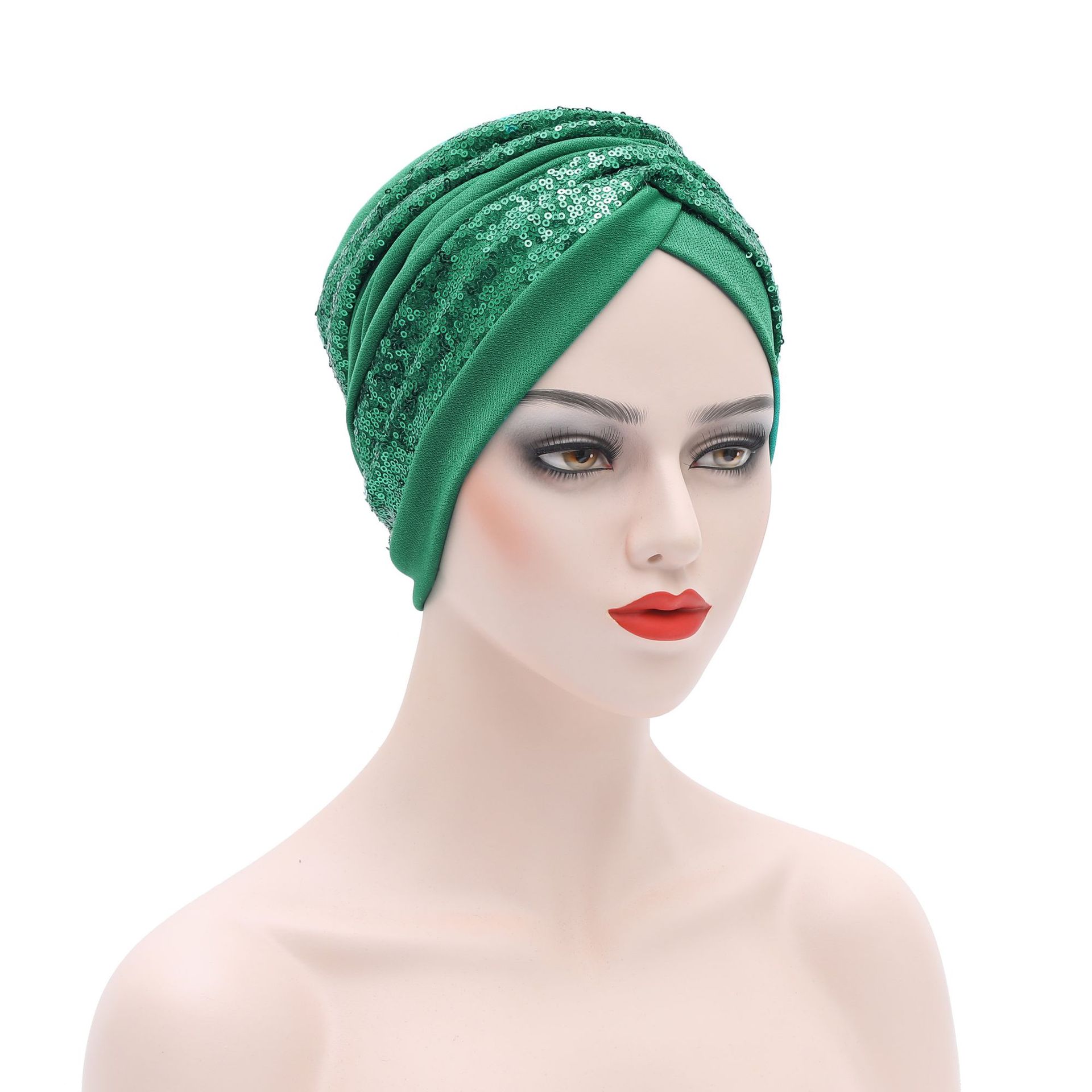 Cappello musulmano Paillettes patchwork in lino Cappello africano, cappello a chignon, cappello indiano, cappello etnico_voghion.com