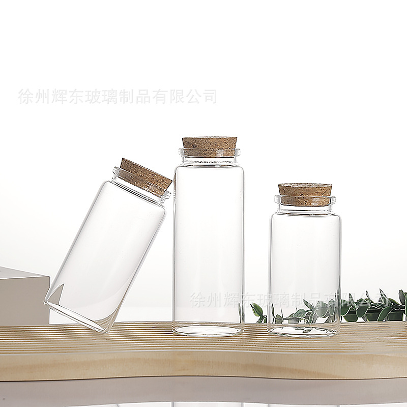 47mm botellas de corcho de bayoneta botellas de reactivo de vidrio transparente de alta borosilicina botellas de té botellas de botellas de deseos botellas de deriva