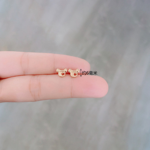 Mini S925 silver needle simple ins style exquisite earrings for women niche cute Korean temperament flower earrings jewelry