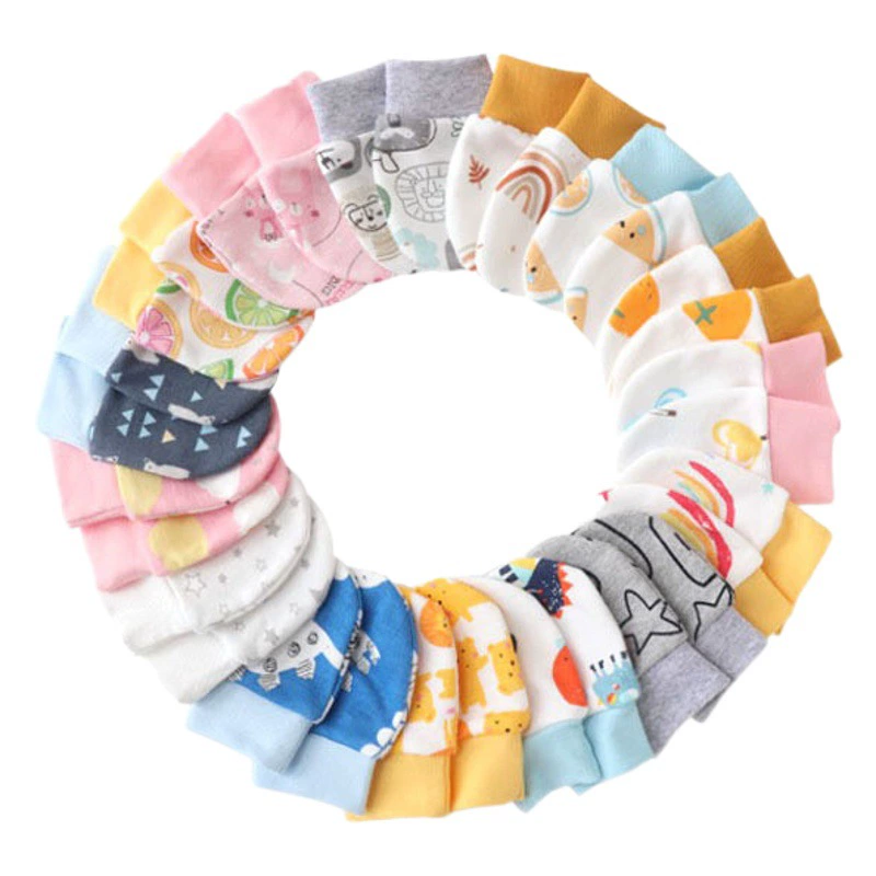 Весной и осенью-зимой неонатальные перчатки против царапин на лице детские маленькие перчатки тонкие детские Мультяшные перчатки чехол для ног костюм