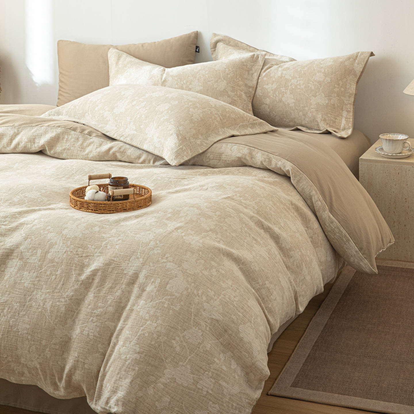 Cama de algodón ligera de lujo de cuatro piezas de algodón puro cuatro estaciones generales 2025 nuevas sábanas de cama 4