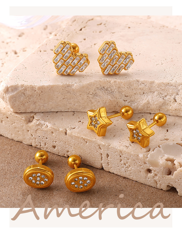 Ohrstecker aus Edelstahl, zartes kleines Blumenmotiv, Diamantohrringe_voghion.com