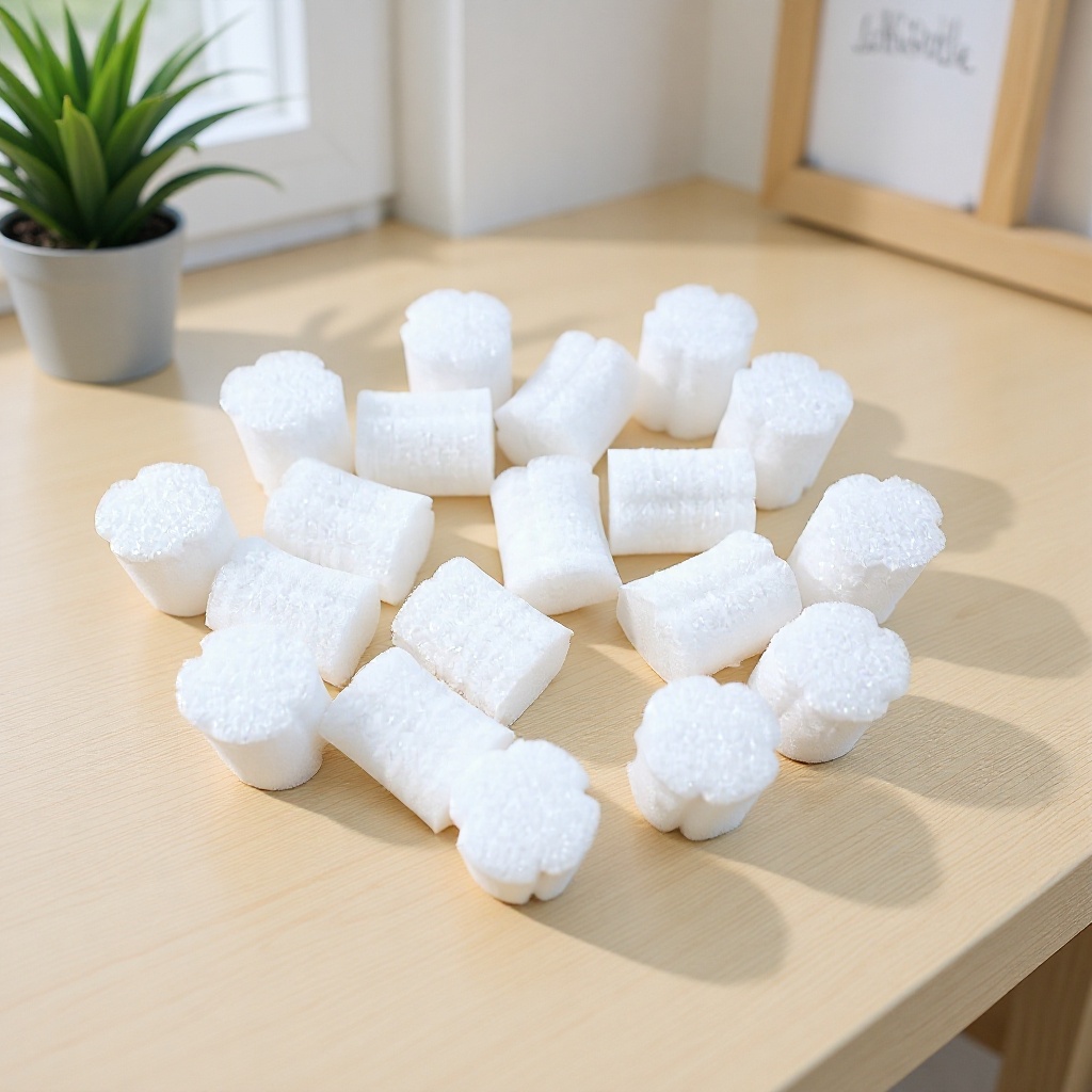 现货不规则形状防震缓冲填缝泡棉填充物EPE珍珠棉填充料