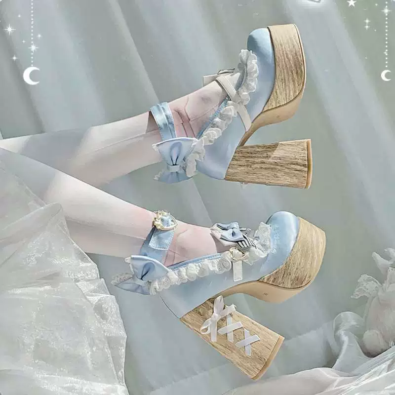 Милые туфли Лолиты, туфли феи на очень высоком каблуке, туфли Лолиты для девочек, милые и элегантные водонепроницаемые туфли на платформе