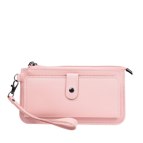  new bags Women's long multi-functional wallet Multi-card slot zipper buckle student card bag clutch