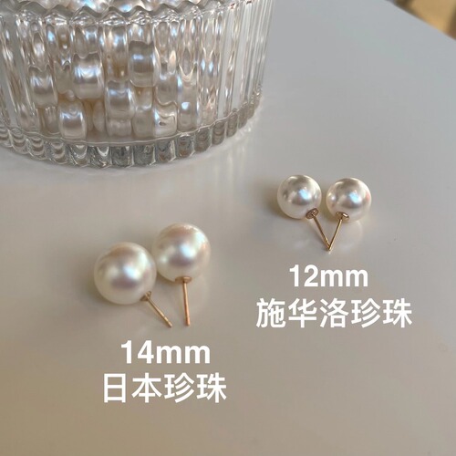 High-end fever same style 925 silver round earrings with strong light and colorful retro style Shijia crystal large pearl earrings