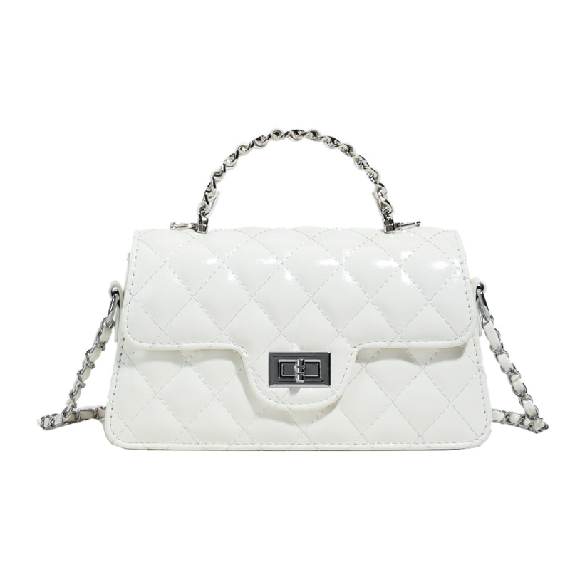 Bolso de alta calidad con fragancia pequeña 2025 verano nuevo estilo bolso femenino bolso de hombro con bordado de rombo bolso de mensajero de cadena de moda