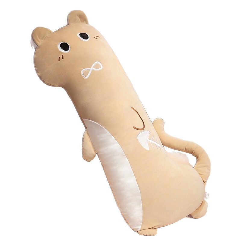 Cojín Largo de Peluche Gato Negro de Franela para Sofá y Cama image 5